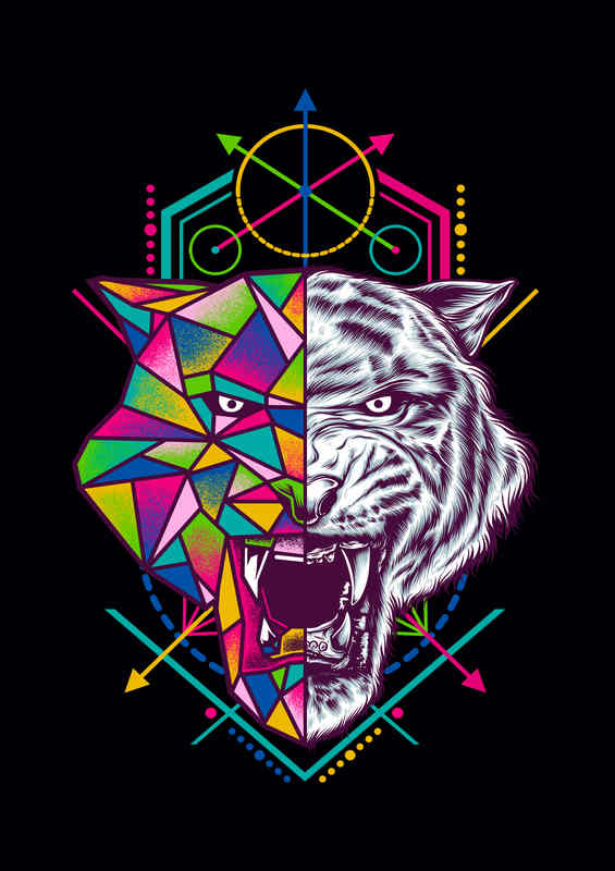 Geometric Tiger | Canvas