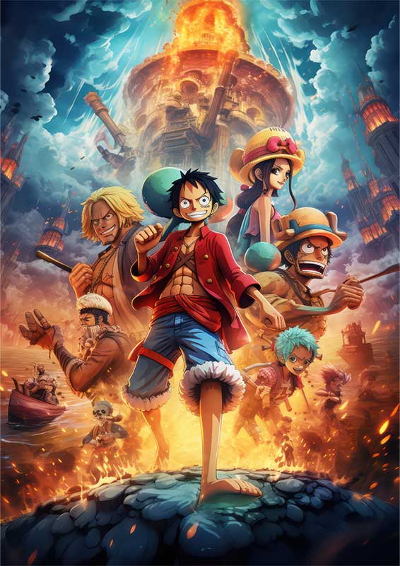 Monkey D Luffy one piece gang on the run | Di-Bond