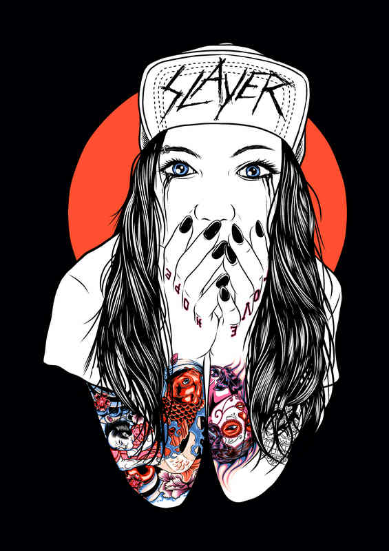 Hipster Slayer Love And Hope | Canvas