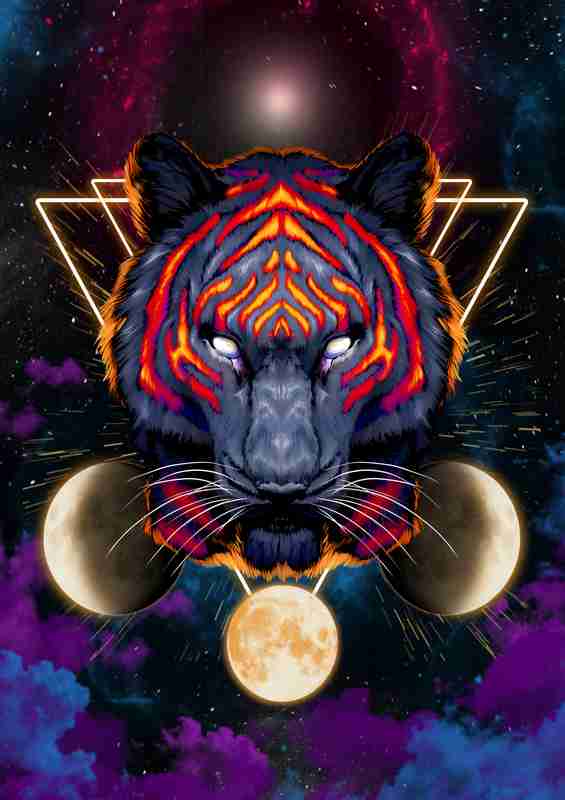 Light Speed tiger art celestrial | Canvas
