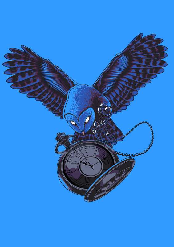 Night Owl Silent BLUE | Di-Bond