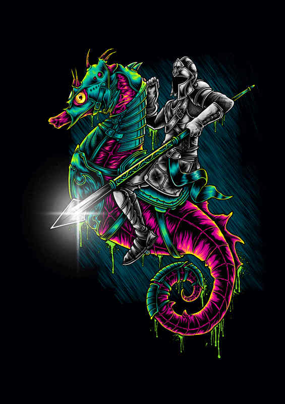 Seahorse And The Knight | Poster