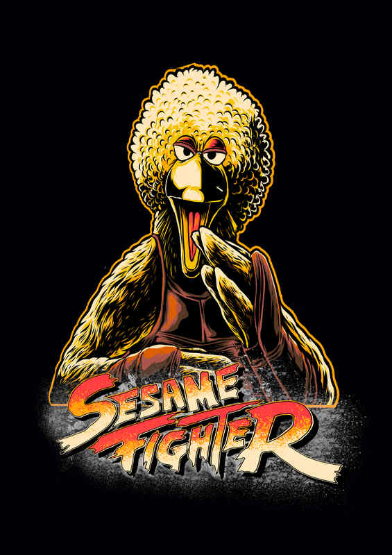 Sesame Fighter Big bird | Canvas