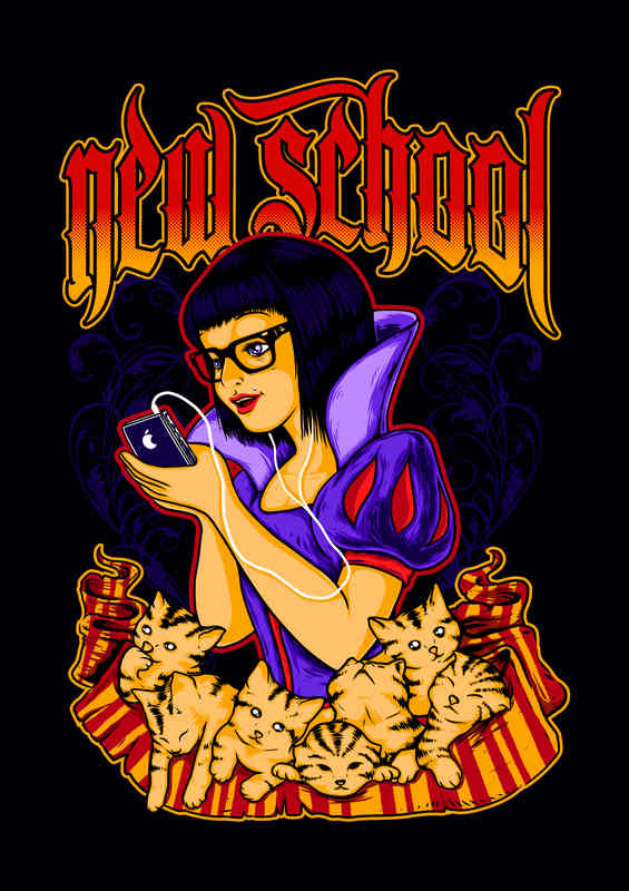 Snow White And The Severn Cats | Canvas
