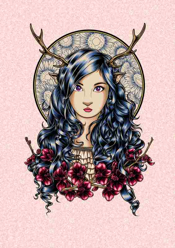 The Fawn Girl Pink | Di-Bond