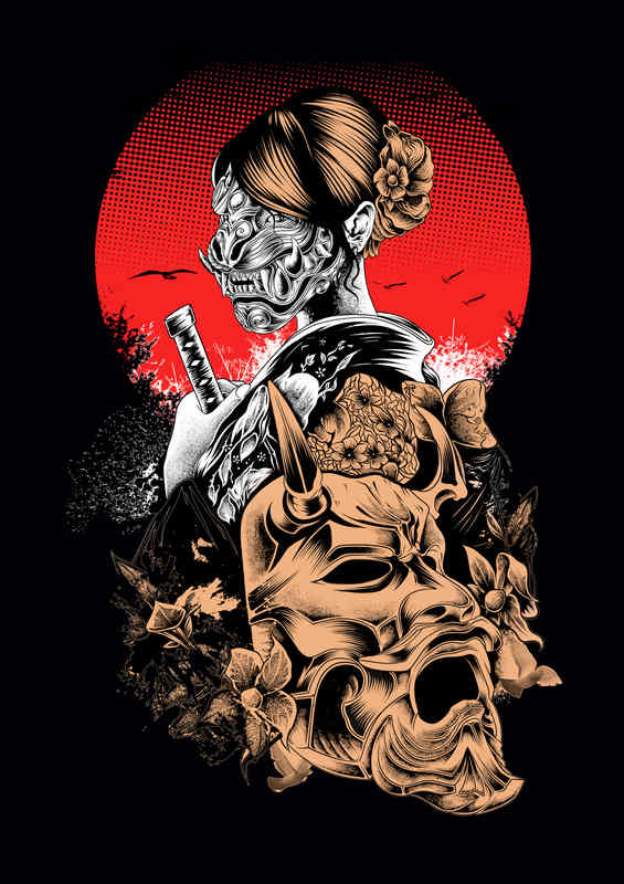 The Geisha Assassin japanese culture | Metal Poster