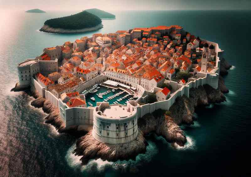 Adriatics Walled Gem Dubrovnik | Metal Poster