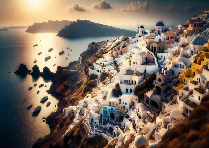 Aegeans White Beauty Santorini Greece | Di-Bond