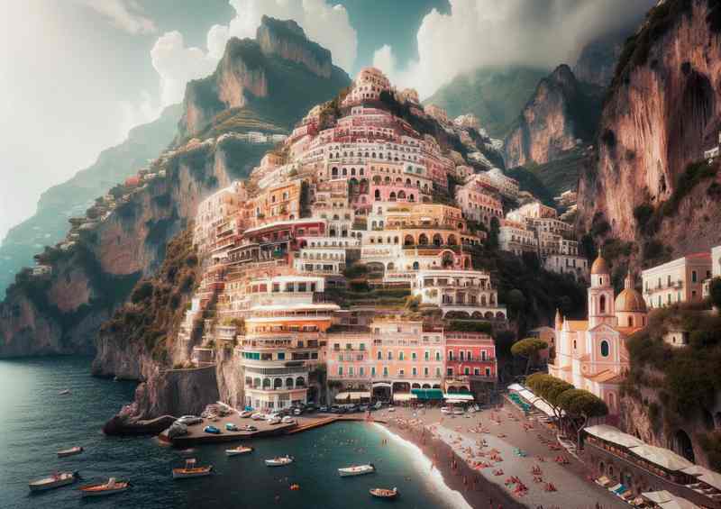 Amalfis Cliffside Wonder Positano Italy | Di-Bond