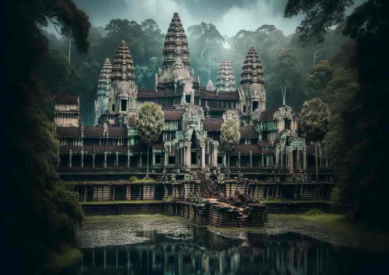 Angkor Wat Metal Poster | Jungle Canopy Temple
