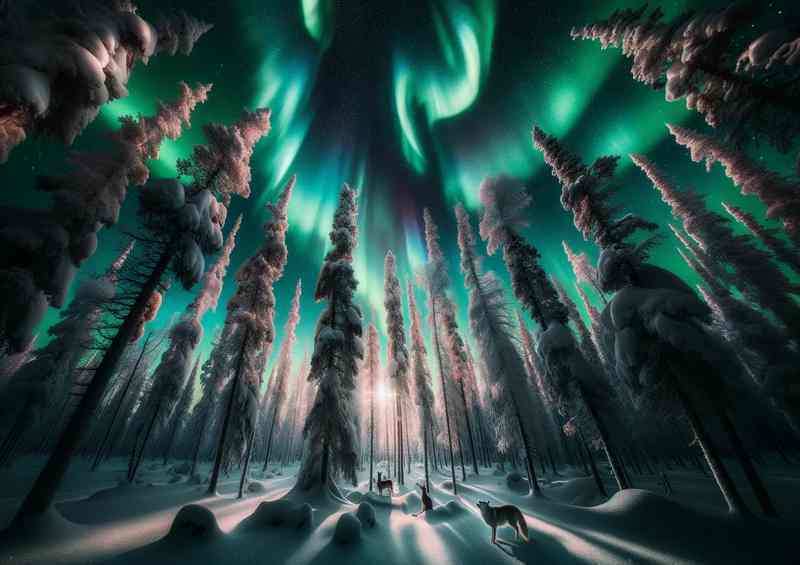 Aurora Enchant Trees North Lights | Di-Bond