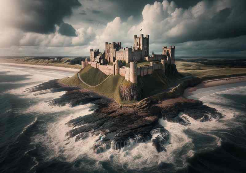Bamburgh Castle Northumberland Coastal Fortress | Di-Bond