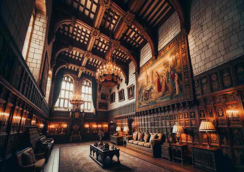 Bamburgh Castle Regal Elegance | Metal Poster