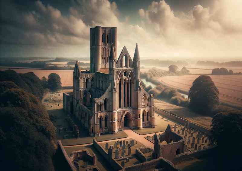 Binham Priory Norfolk Romanesque Ruins Poster