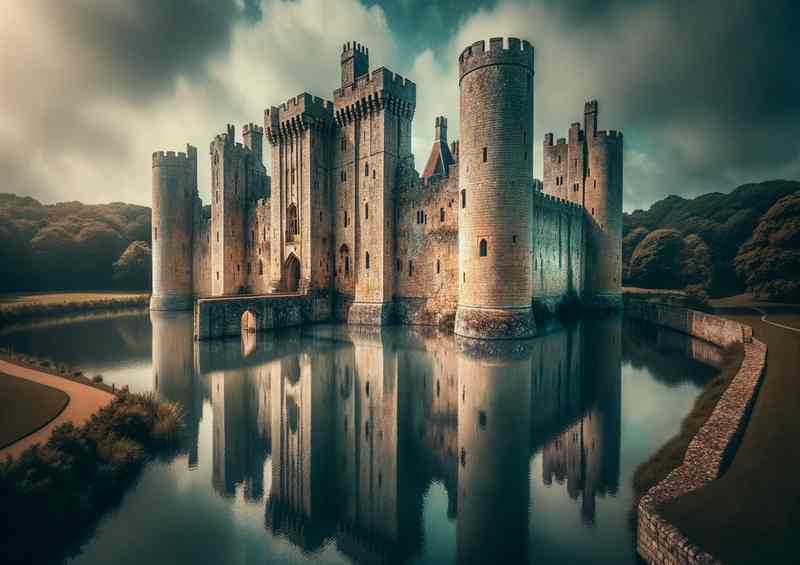 Bodiam Castle East Sussex Moat Reflection | Poster