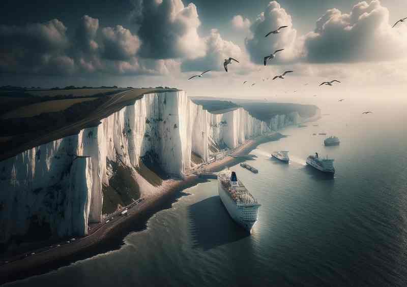 Channels Chalky Guardians the White Cliffs of Dover | Canvas