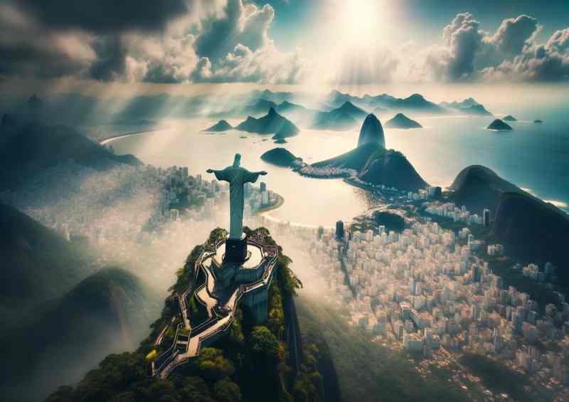 Christ Redeemer Statue in Rio Poster