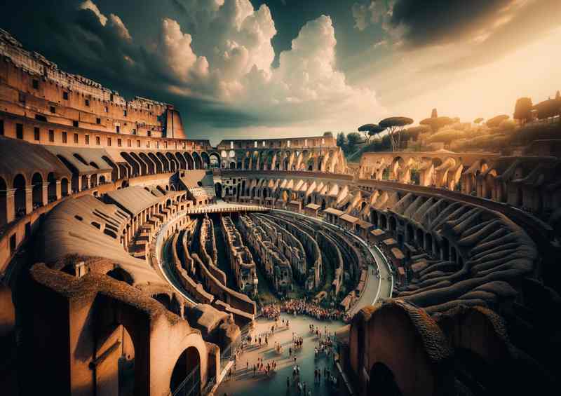 Colosseum, Rome Ancient Arena Echoing Gladiatorial Battles | Poster