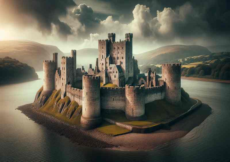 Conwy Castle Medieval Stronghold Estuary Beauty | Di-Bond