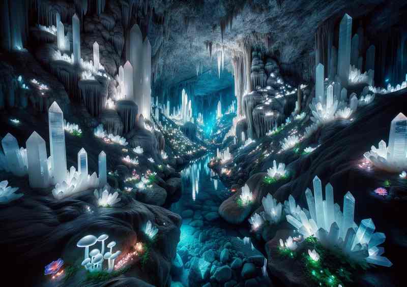Crystal Caverns Luminous Gems Sub. Wonderland Poster