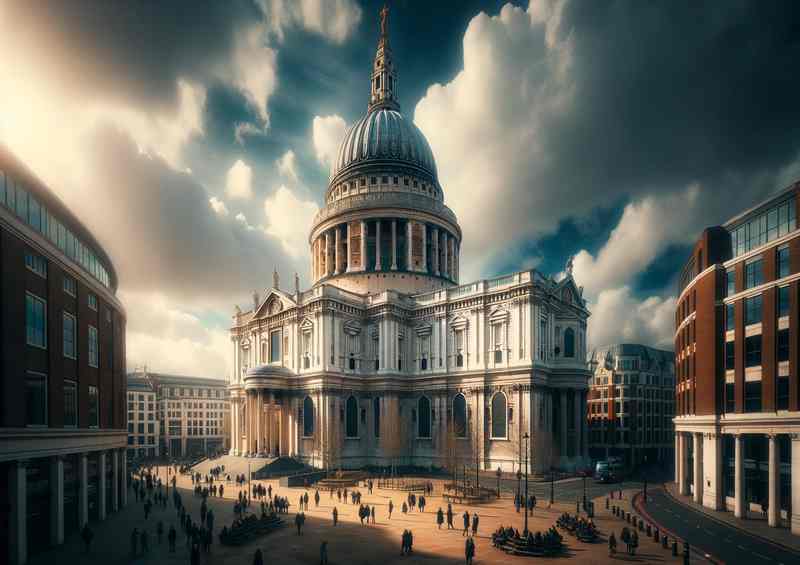 Domes Grandeur Above St Pauls Cathedral in London | Poster