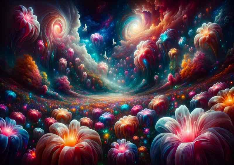 Drmscp Meadow Lucid Fields Flowers in Liquid Light | Canvas