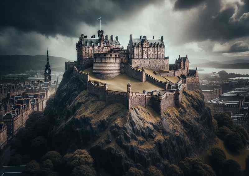 Edinburgh Castle Scotland Perched atop Castle Rock | Poster