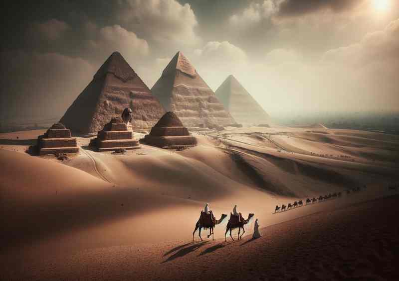Giza Pharaoh Metal Poster - Timeless Structures