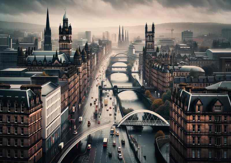 Glasgow Streets & River | Poster