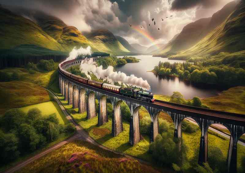 Highl.Journey Jacobite Train near Fort William | Metal Poster