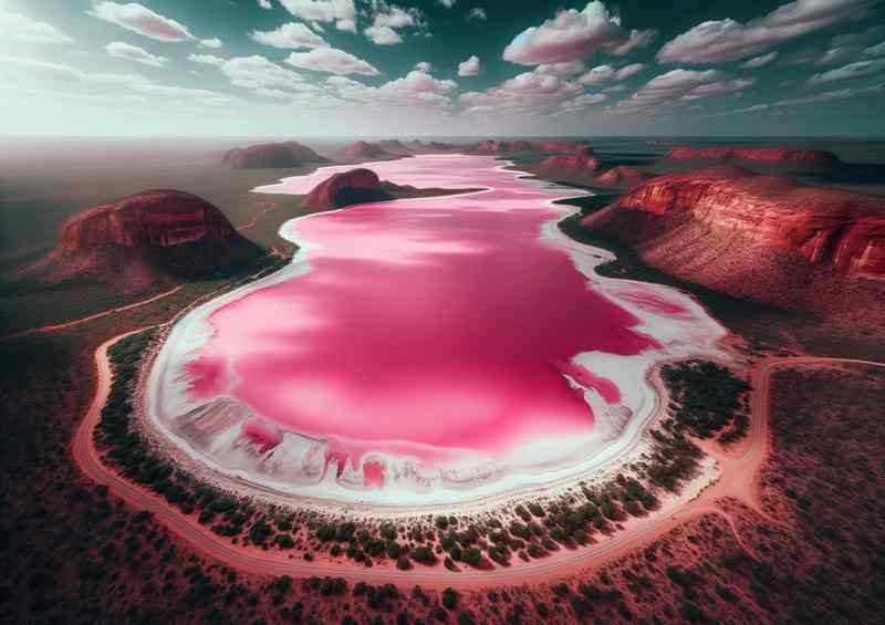 Hiller Lake Pink Waters Poster