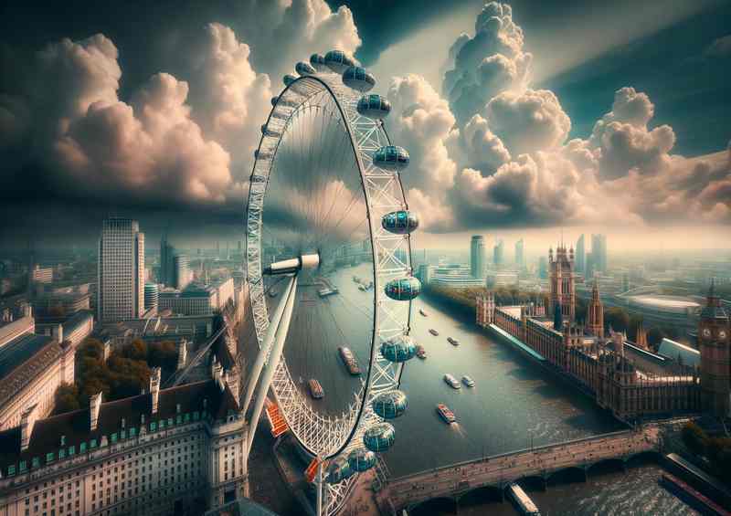 London Eye Giant Ferris Wheel Offering Citys Best Views | Di-Bond