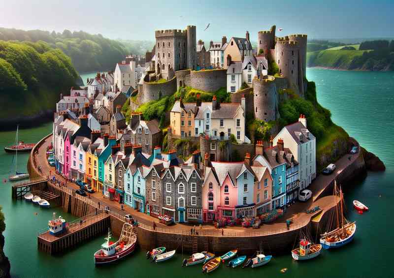 Medieval Welsh Beauty Tenby in Pembrokeshire Wales | Poster