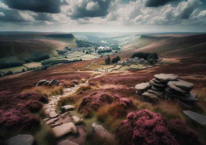 Moors and Dales Peak District Rugged moorlands stretch out | Di-Bond