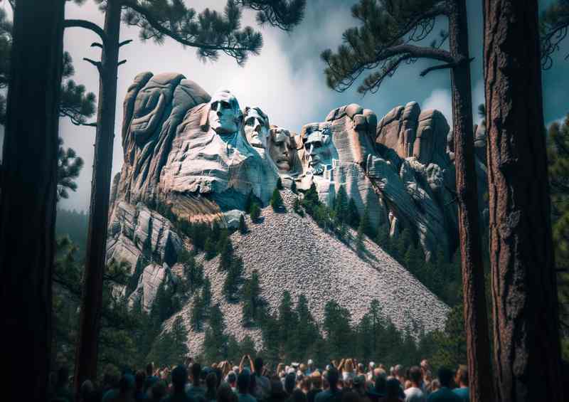Mount Rushmore USA Presidential Faces Carved in Black Hills | Poster