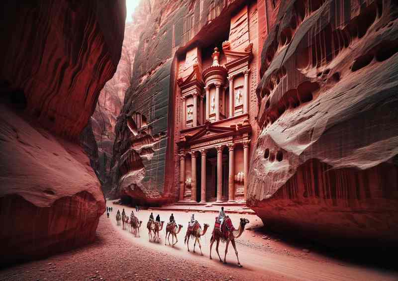 Petra Jordan Rose Red City Carved from Desert Cliffs | Di-Bond