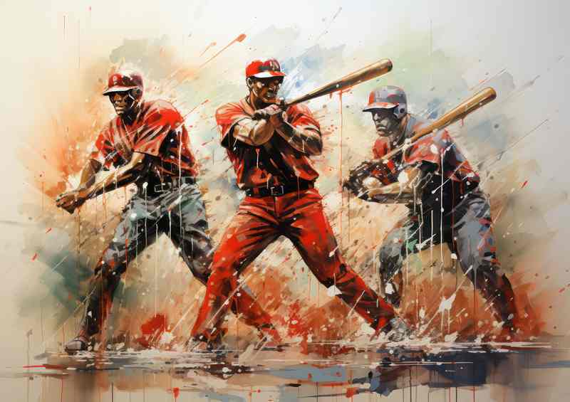 Baseball players testing out the bats | Canvas