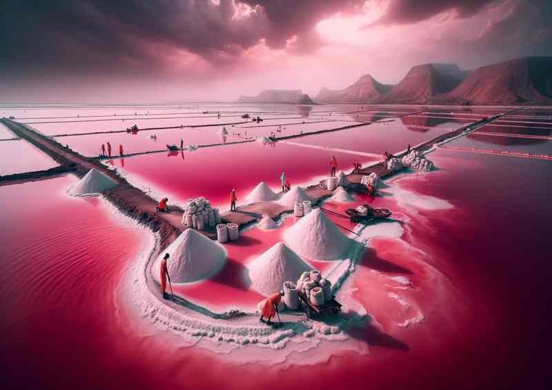Senegal Pink Lake Saline Poster