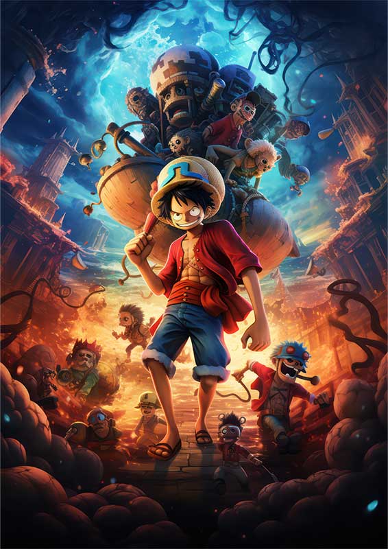 Monkey D Luffy one piece ready for battle | Canvas