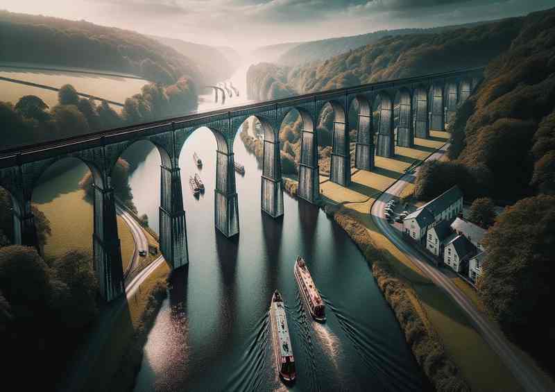 Poncysyllte Aqueduct North Wales Metal Poster