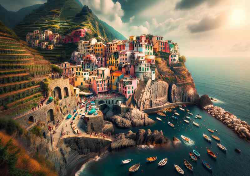 Rivieras Colorful Charm Cinque Terre Italy | Poster