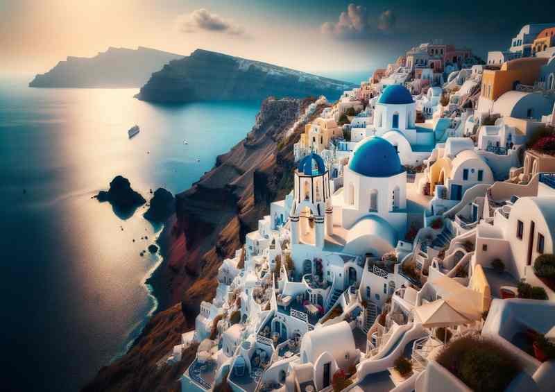 Santorini Whitewashed Beauty | Azure Aegean Sea