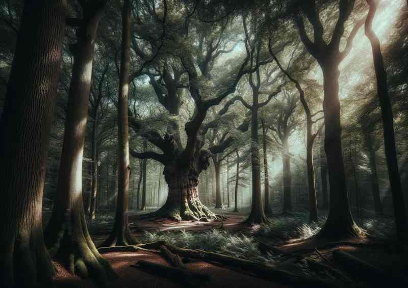 Sherwood Forest Nottinghamshire Ancient oak trees stand tall | Di-Bond