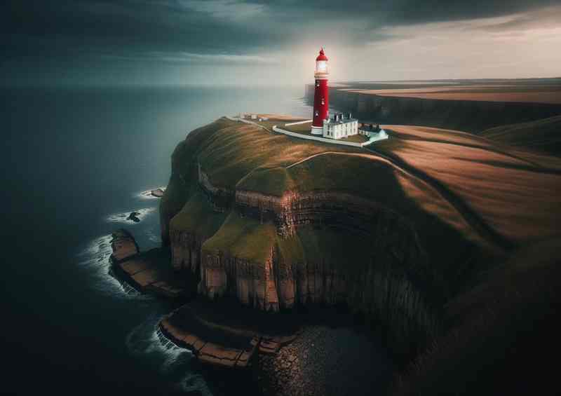 Souter Lighthouse Tyne and Wear Perched on a cliff | Poster