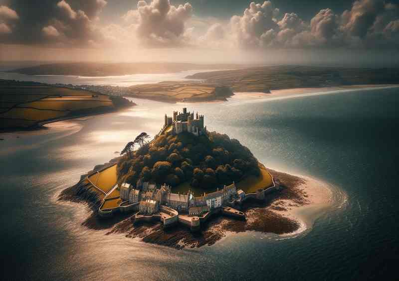 St Michaels Mount Cornwall Tidal Island | Metal Poster