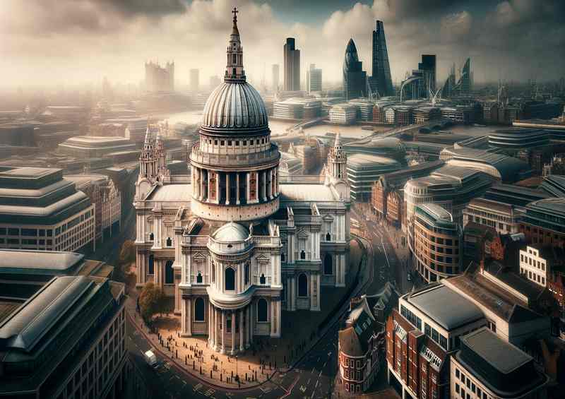 St Pauls Cathedral Metal Poster