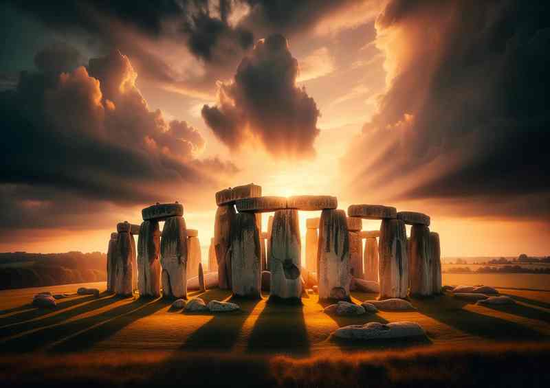 Stonehenge Wiltshire Ancient Mystery Sunset Glow | Di-Bond