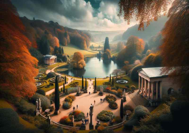 Stourhead in Wiltshire The gardens large lake | Canvas