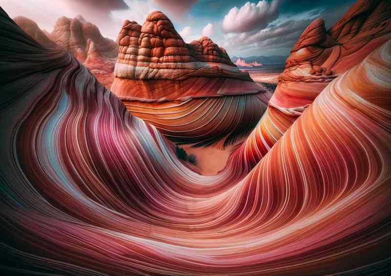 The Wave Arizona Swirls in Color | Metal Poster