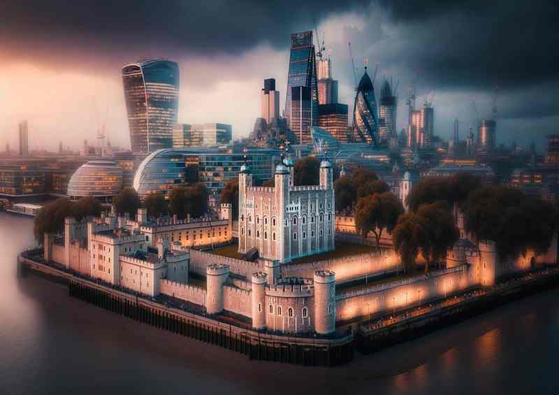 Tower of London Historical Gem beside the River Thames | Canvas